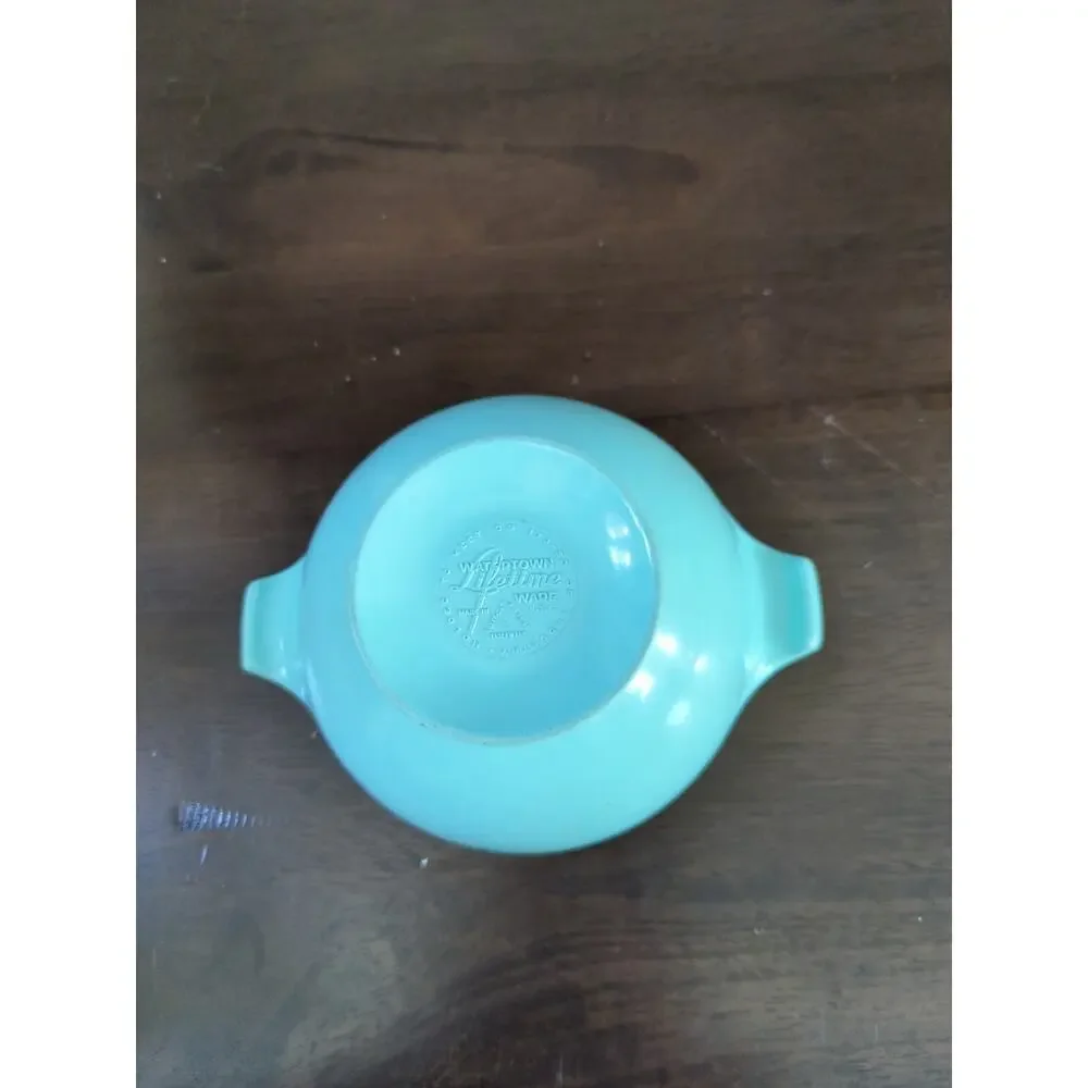 Vintage Watertown Lifetime Ware Aqua green Melamine Bowl Ice Cream MCM 4.5
